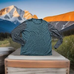 Theory Men's XXL/2X Long Sleeved Heathered Blue/gray Shirt VGC